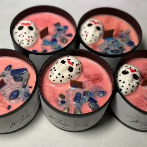 Camping By The Lake - Horror Movie Candle - Scented Sugared Campfire - Hand Poured 100% Soy Wax Jar