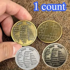 Metal Cw Morse Code Commemorative Chip Coin, Explore Cryptographic Languages & Games, Entertainment Learning Token Chip