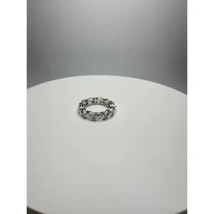 East/West Oval Cut Eternity Band