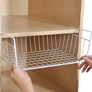 Large Modern Storage Box, No-Install Hanging Basket, Wire Basket for Kitchen Dorm Desk, Multi-Layer Rack with Durable Metal Mesh Design