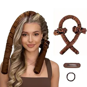 Heatless Hair Curler Soft Foam Curling Rod Set - Overnight Heat Free Curls To Sleep In, No Heat Damage, Frizz-Free Soft Curls, With Secure Clips, For All Long Hair Types