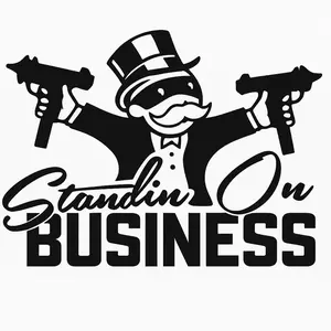 Standin on business decal