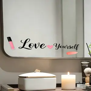 Self-Love Beauty Window Sticker, Perfect for Bathroom Mirror, Makeup Mirror, Glass Windows, Beauty Shop, Computer, Fridge Decor, Home Decor