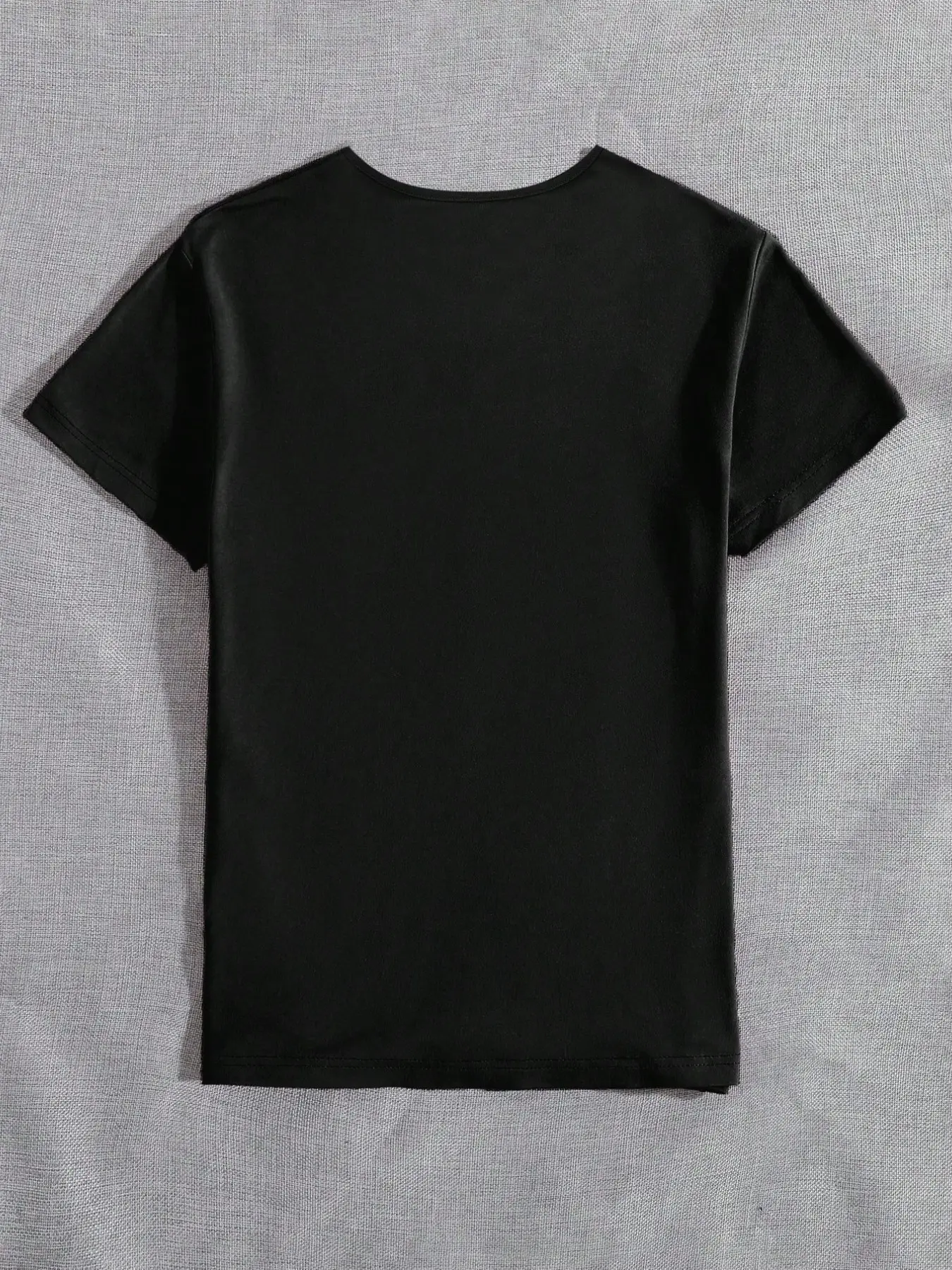 Viral Dark Gothic Winged Cross Graphic V-Neck T-Shirt | Stretchy