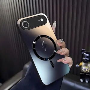 Luxury Ombre Gradient MagSafe Case – Futuristic Metallic Glossy Magnetic Cover for iPhone 17 Air–975
