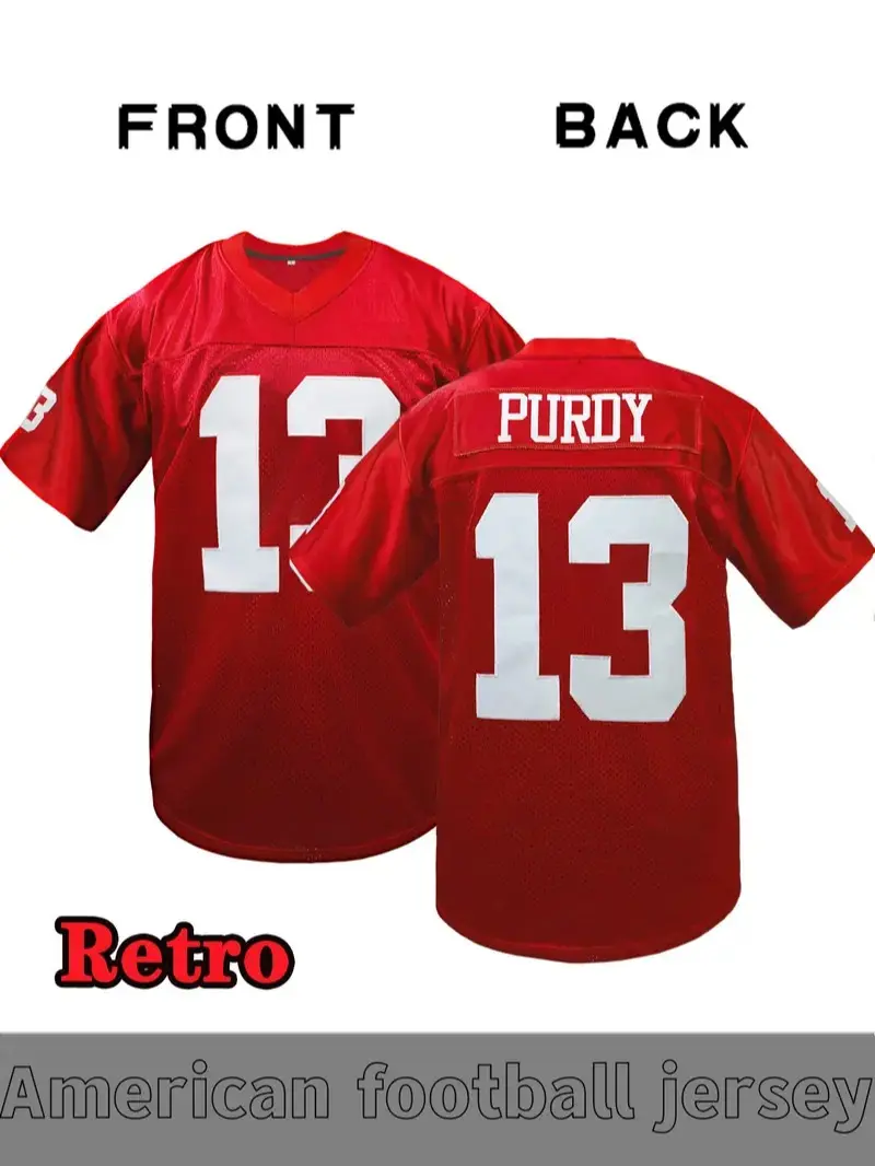 Men's 13Retro Football jersey, Sports Tops, suitable for all seasons, casual, training and street style rugby enthusiasts