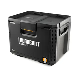 ToughBuilt StackTech XL Tool box Organizer with Lock and Removable Tray, Black ToughBuilt StackTech XL Tool box Organizer with Lock and Removable Tray, Black