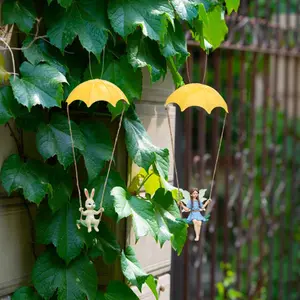 Angel Wing Design Garden Decoration, Garden Accessories, 1 Box Cute Rabbit Swing Pendant, Home Decor for Living Room Bedroom Garden Party Wedding, Garden Sculptures Statues