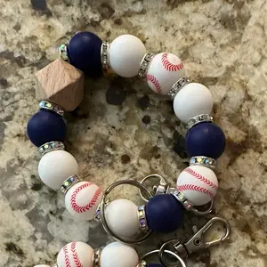 Missouri baseball themed silicone wristlet