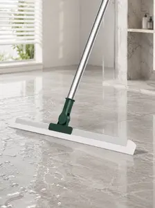 Telescopic Silicone Floor Squeegee Bathroom Gadget, 3-In-1 Wet & Dry Cleaning Mop, Fast Water Removal, No Hair Tangling, 180° Rotating Head, Ideal For Bathroom, Tile Floors