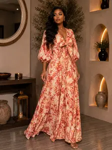 Aijay Adire Luxe Flowy Dress | Luxury African Maxi Gown