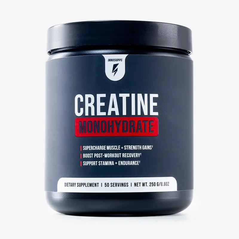 Inno Supps Micronized Creatine Monohydrate Powder - 250g (50 Servings) Chemical-Free Dietary Supplement for Gym, Workout Energy Boost, Strength, Muscle Growth, Easy Fit Into Daily Training