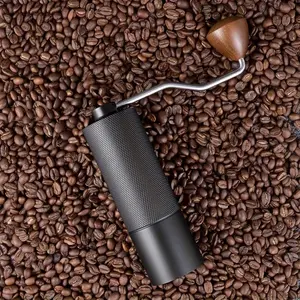 Hand Coffee Grinder, Manual Coffee Grinder, Portable Italian Coffee Machine, Stainless Steel Cnc, Three Colors Optional, Household Use