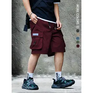 Men's Zipper Pocket Cargo Shorts, Regular Fit Casual Drawstring Waist Shorts for Daily Outdoor Wear, Men Bottoms for All Seasons, Casual Fashionable Shorts, Breathable Athletic Shorts,Streetwear,vacation outfits