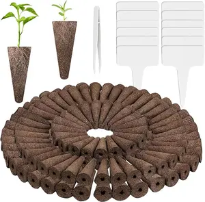 133-Pack Hydroponic Grow Sponges kit - Replacement Seed Starter Pods Compatible with AeroGarden - Boost Root Growth - Ideal for Indoor Gardening - Includes 12 Tags & 1 Tweezer