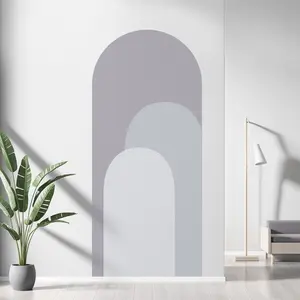 Artistic Geometric Self-Adhesive Arch Wall Stickers, Home Decor Wallpaper for Living Room and Bedroom, Simple Style, Set of 2