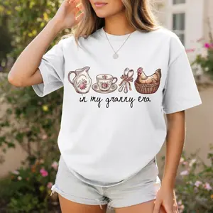 In My Granny Era Comfort Color T-shirt, Funny Grandma Shirt, Vintage Granny Shirt, Farmhouse Shirt, Cottagecore Tee, Retro Granny Tee