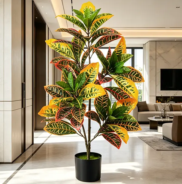 35-inch artificial tin tree potted plants, ideal for home and garden decoration. Anti-ultraviolet, low maintenance, suitable for outdoor use. Plastic moss with natural appearance and decorative effect.
