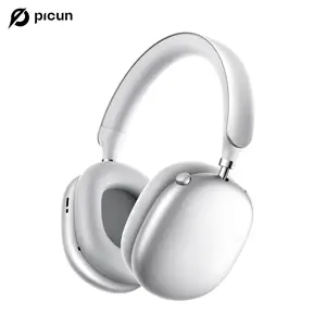 Picun F8S Over-Ear Hybrid Active Noise Cancellation Wireless Headphones - Bluetooth 6.0 Audio, USB-C Charging, Detachable Mics, Stable Mobile Connection, Foldable Design, 3.5mm Compatibility, Long Playtime Waterproof Bone Conduction Earphones, earbud