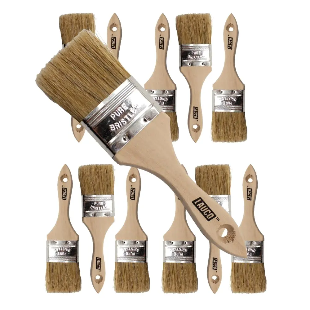 36-Pack Light Brown Chip Paint Brushes with 2-In Wooden Handles, Multi-Use Tools and Gadgets for Home Improvement, Craft Projects, Applying Adhesives (Even Coating Paint Supplies), Work Tools