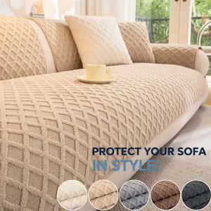 Solid color plaid sofa covers, Machine washable non slip cushions, Pet friendly sofa protectors, Universal sofa protector, sofa covers in multiple colors perfect for home and outdoor use, and suitable for two-seater and three-seater sofas