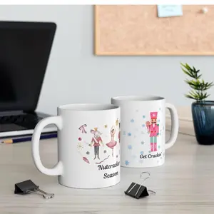 Nutcracker Ballet Ceramic Coffee Mug, Festive Holiday Decor