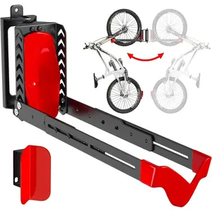 Swivel Bike Rack Wall Mount, Bike Hangers for Garage, Space-Saving Vertical Bike Holder, Holds up to 77 lbs, Bicycle Wall Hanger Storage, No Heavy Lifting Required Indoor Hanging Bike Rack-Red Red Worm Liquid Bait Attractant bait  ball