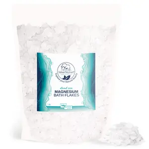 Natural Elephant Magnesium Bath Flakes 1lb - Soothes Muscle Aches, Reduces Stress & Anxiety, Promotes Relaxation for Bath and Foot Soaks Body Care Comfort Cosmetic