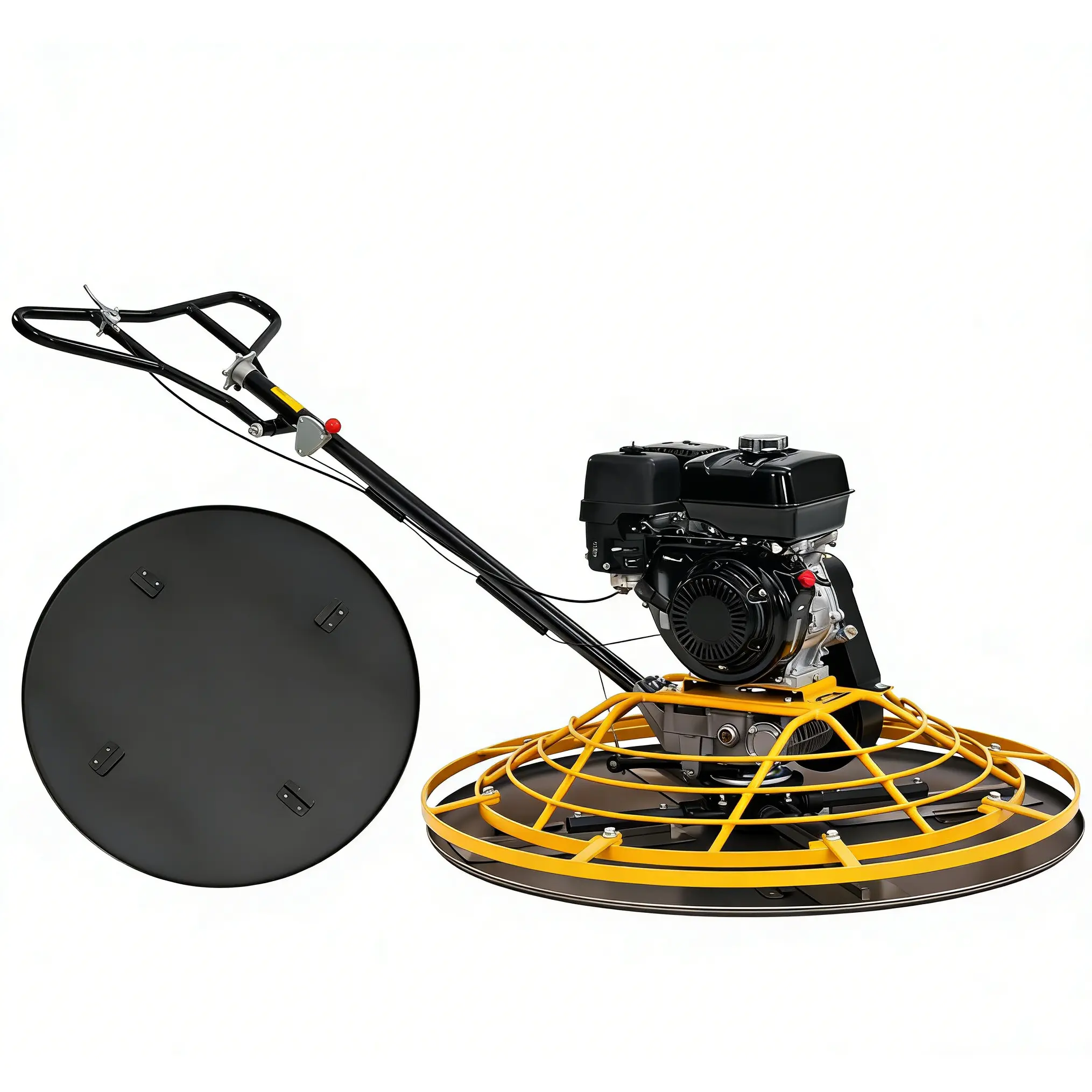 Concrete Power Trowel Machine | PAPAJET 24/36/46 Inch, Gas Powered Walk Behind Cement Finishing Tool with Float Pan, 6.5HP/9HP Construction Surface Smoothing Equipment