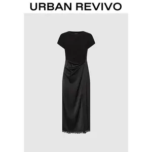 URBAN REVIVO Short Sleeve Skinny-Fit Dresses UWG750092