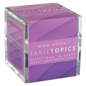 TableTopics Who Knew? Question Card Game - 135 Fun Conversation Starter Cards for Family Dinner & Game Nights