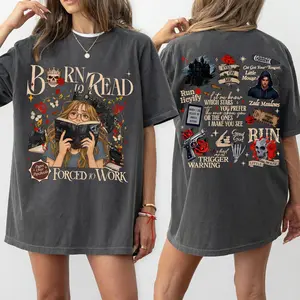 Born To Read Forced To Work Shirt, Cat and Mouse Series Tee, Haunting Adeline Shirt, Dark Romance Book Merch, Spicy Book Shirt, Smut Reader Gift