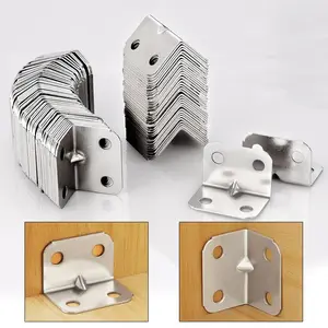 4-hole corner bracket fastener corner code, hardware accessory, suitable for tables and cabinets, Sturdy Heavy Duty Bracket