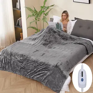 Heated Blanket Electric Blanket Twin Full Sizes Skin Friendly Flannel 4 Heating Levels, 10 Hour Auto Shut-Off, Fast Heating, Machine Washable, Gift for Winter, Cozy Night, Home Use, Valentine's Day gift, Cozy Fabric Warm Heated Blanket for Home Office