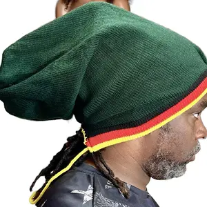 Green Rasta hand knitted hat