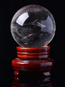 Natural Crystal Ball Ornament, Transparent Crystal Ball, Feng Shui Energy Decor, Living Room Office Home Decoration