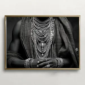 Black Art Print, African Wall Art, Extra Large Poster, Black and White Photography Artwork, Modern Ethnic Decor, 5 Sizes, 8x12 to 27x40 inch, Unframed, Room Decor