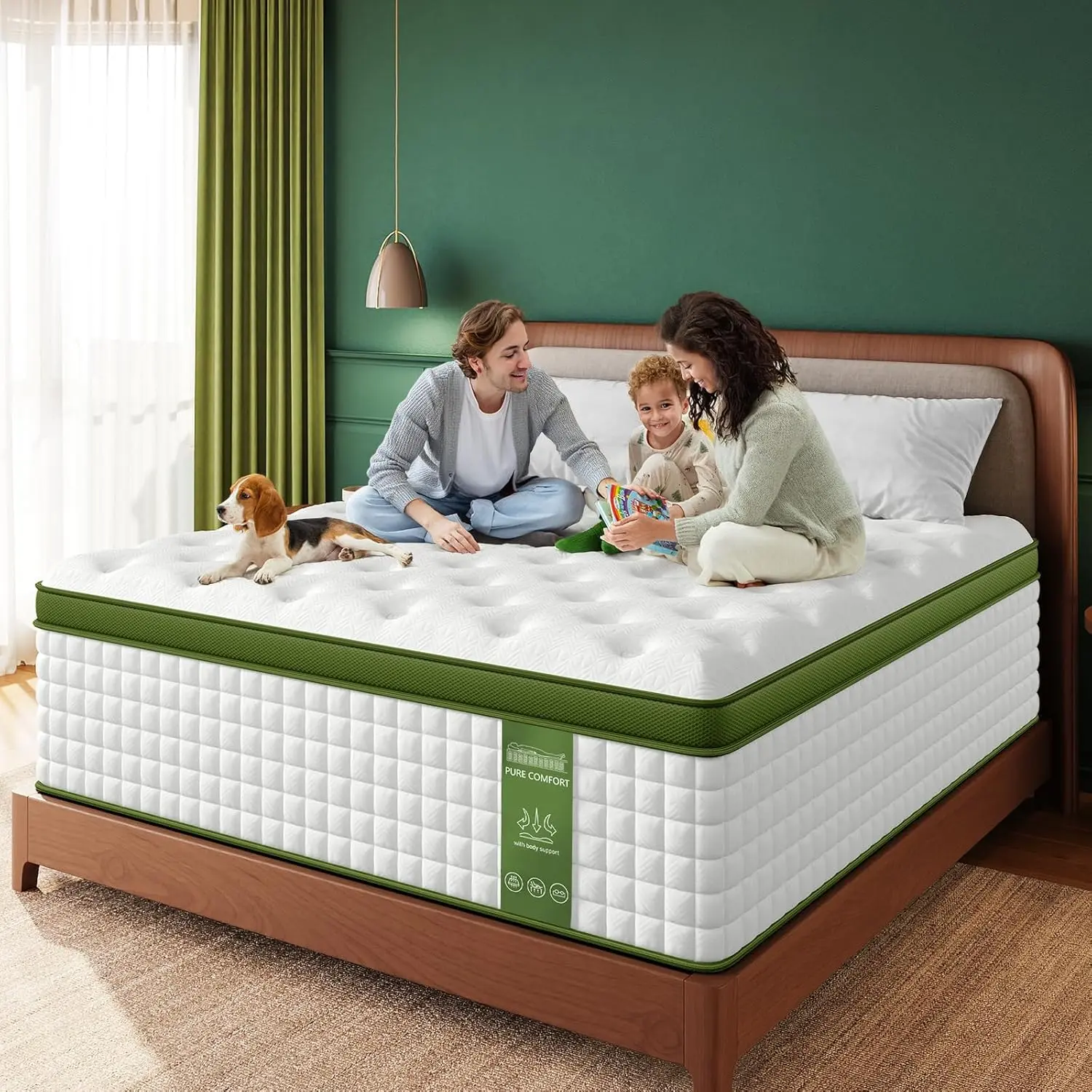 BedStory 12'' Hybrid Mattress, Gel Memory Foam & Pocket Springs for Pressure Relief & Motion Isolation, Full Queen King, Fiberglass Free, CertiPur-US