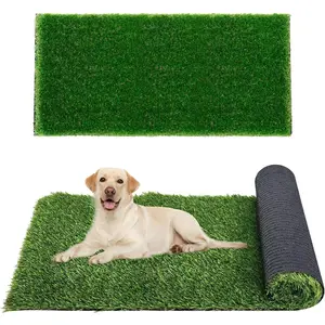 Artificial Grass Turf Rug 4x6 ft, Thick 1.2 Inch Synthetic Turf Lawn, Realistic Indoor Outdoor Grass Rug with Drainage Holes,  for Balcony, Backyard, Pets, and Landscaping
