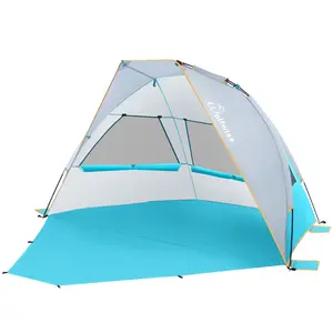 WolfWise UPF 50+ Beach Tent Sun Shelter Indoor Playhouse Canopy Cabana Camping Outdoor Folding outdoorfun