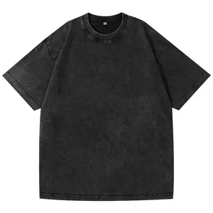 [American retro washing style] Old loose cotton short-sleeved T-shirt, multi-color basic daily wear top