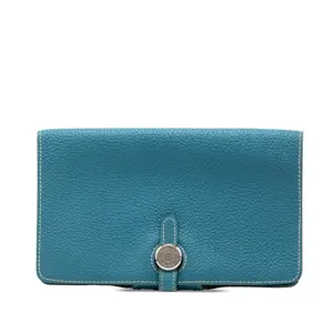 Pre-owned HERMÈS 1 Small Leather Goods Dogon Togo Bifold Wallet OK