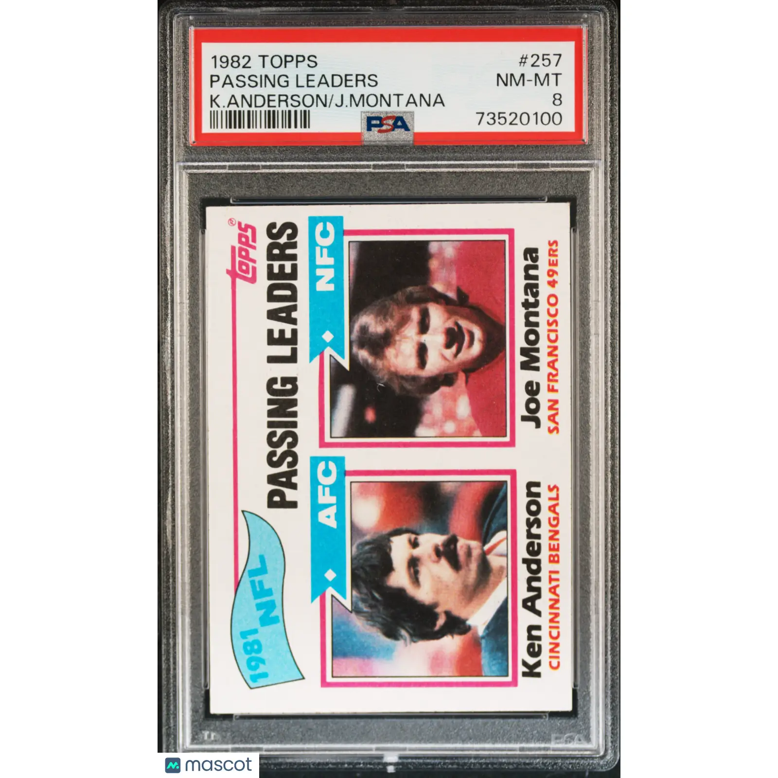 Passing Leaders PSA 1982 Topps Football #257 8 73520100
