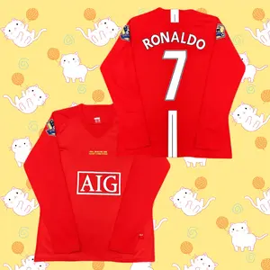 2007-08 Home Champions League Final Long Sleeve Retro Jersey – Ronaldo #7