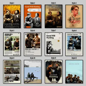 Mid Century Modern Good Will Hunting Movie Poster, Retro Movie Print, Modern Vintage Movie Posters, Print Poster