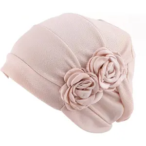 Chemo Caps Headwear for Women Turbans Beanies Flowers Hats Headwrap for Cancer Patient Hair Loss