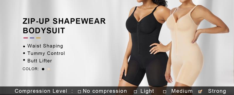 SHAPERX Shapewear for Women Tummy Control Bodysuits Zip-Up Comfort Ultra Stretch Fabric Customizable Fit Breathable Mesh Design Comfortable Fit SHAPERX Shapewear for Women Tummy Control Bodysuits Zip-Up Comfort Ultra Stretch Fabric Customizable Fit Breathable Mesh Design Comfortable Fit