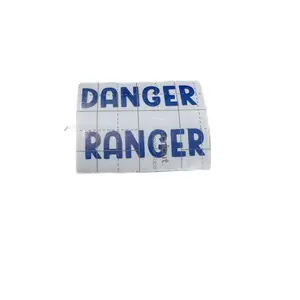 Danger Ranger Blue Holographic Chrome Sticker