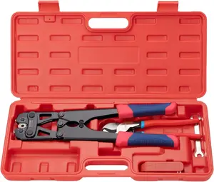 Lug Crimping Tool for 8, 6, 4, 2, 1, 1/0 AWG Copper  Lugs, with Wire  and Stripper,  Terminal Crimper