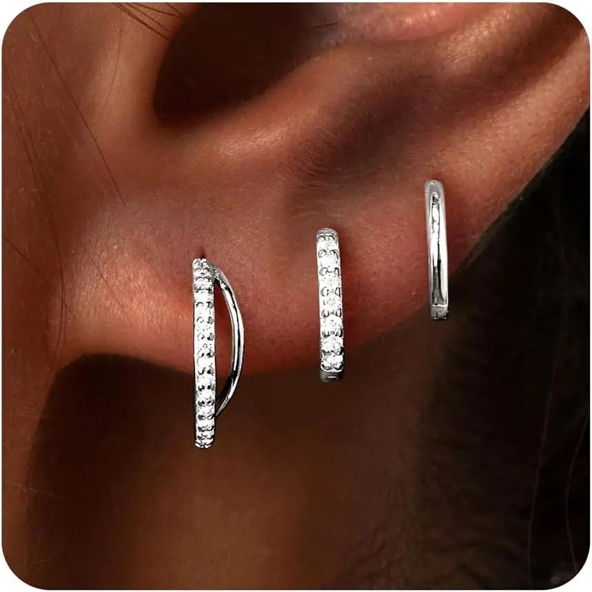 Silver-double hoop